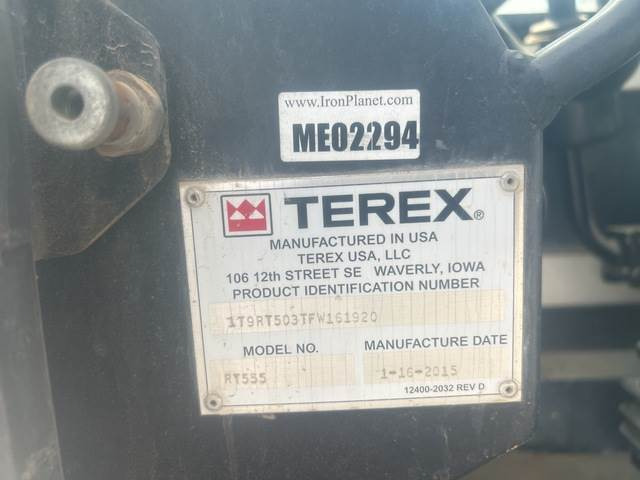 Terex RT555 - Vinç për terrene të vështira: foto 5 Terex RT555 - Vinç për terrene të vështira: foto 5