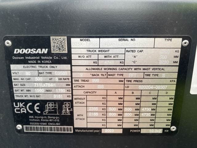 Doosan B25X-7 PLUS - Pirun elektrik: foto 5 Doosan B25X-7 PLUS - Pirun elektrik: foto 5