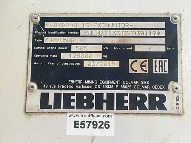 Liebherr R9150B - Ekskavator me zinxhirë: foto 5 Liebherr R9150B - Ekskavator me zinxhirë: foto 5