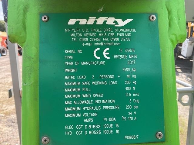 Niftylift HR12NDE - Krah me çernjerë: foto 5 Niftylift HR12NDE - Krah me çernjerë: foto 5