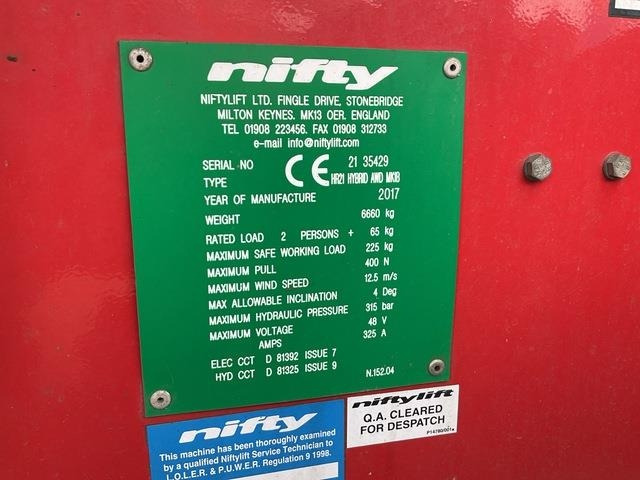 Niftylift HR21 - Krah me çernjerë: foto 5 Niftylift HR21 - Krah me çernjerë: foto 5