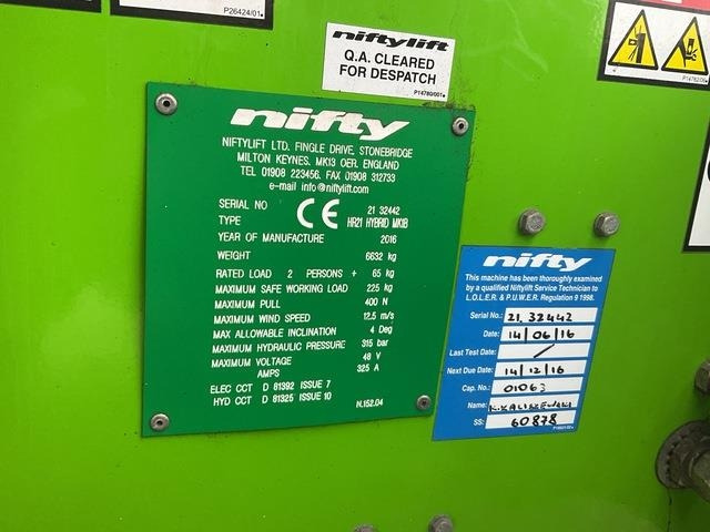 Niftylift HR21 - Krah me çernjerë: foto 5 Niftylift HR21 - Krah me çernjerë: foto 5