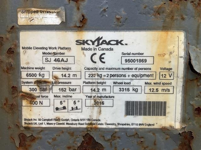 SkyJack SJ46AJ - Krah me çernjerë: foto 5 SkyJack SJ46AJ - Krah me çernjerë: foto 5