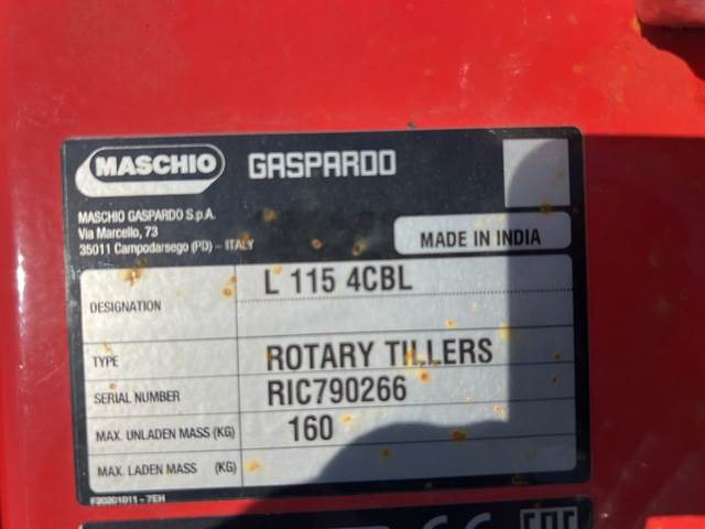 Maschio Gaspardo L115 4CBL - Freze bujqësore: foto 5 Maschio Gaspardo L115 4CBL - Freze bujqësore: foto 5