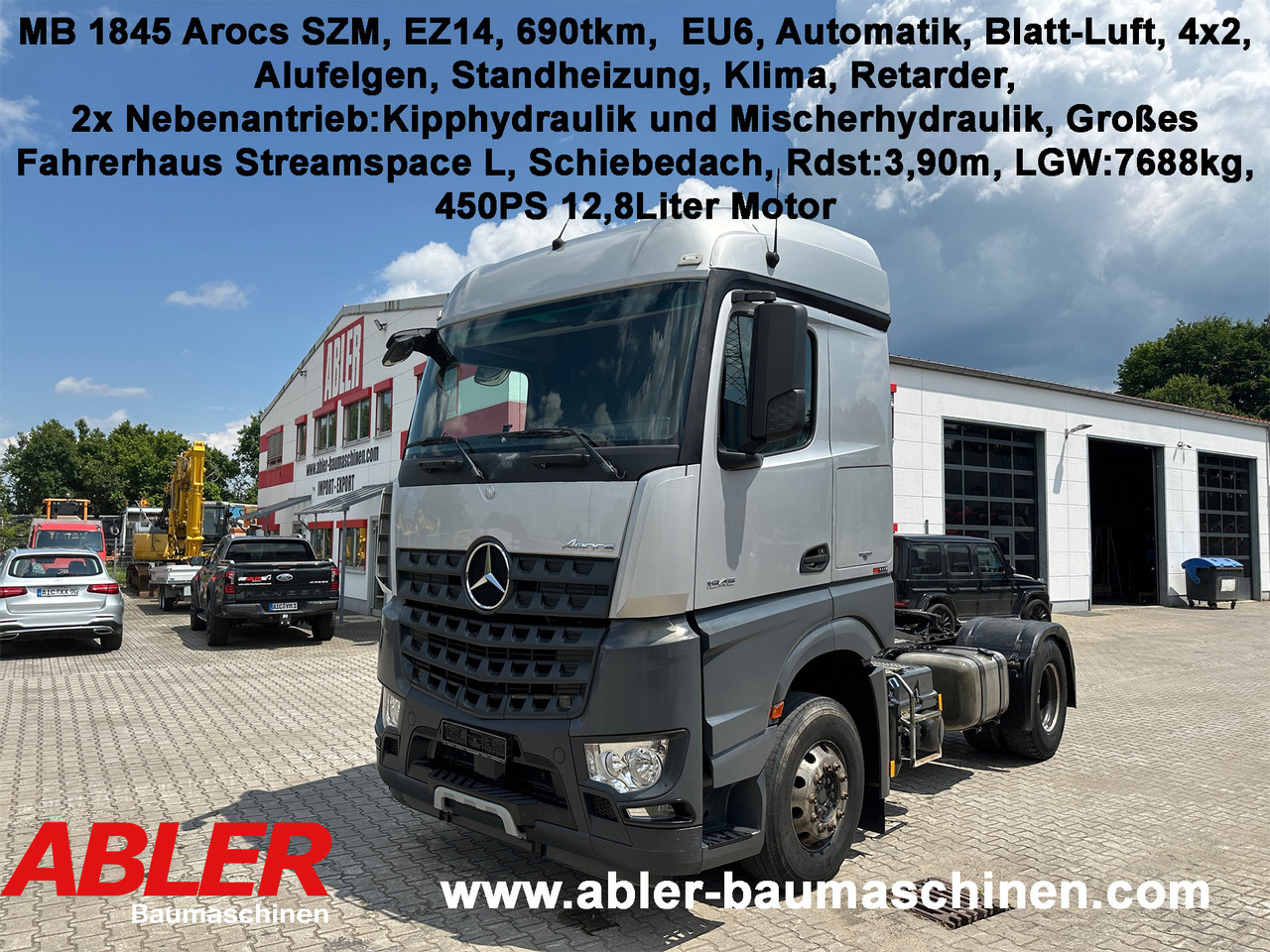 Mercedes-Benz 1845 Arocs SZM Kipphydraulik Mischerantrieb - Gjysmë-kamion: foto 1 Mercedes-Benz 1845 Arocs SZM Kipphydraulik Mischerantrieb - Gjysmë-kamion: foto 1