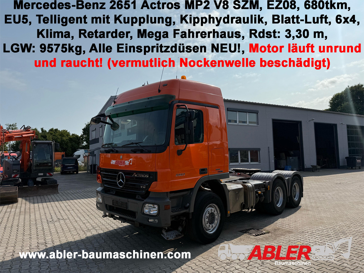 Mercedes-Benz 2651 Actros MP2 V8 SZM Telligent Retarder - Gjysmë-kamion: foto 1 Mercedes-Benz 2651 Actros MP2 V8 SZM Telligent Retarder - Gjysmë-kamion: foto 1