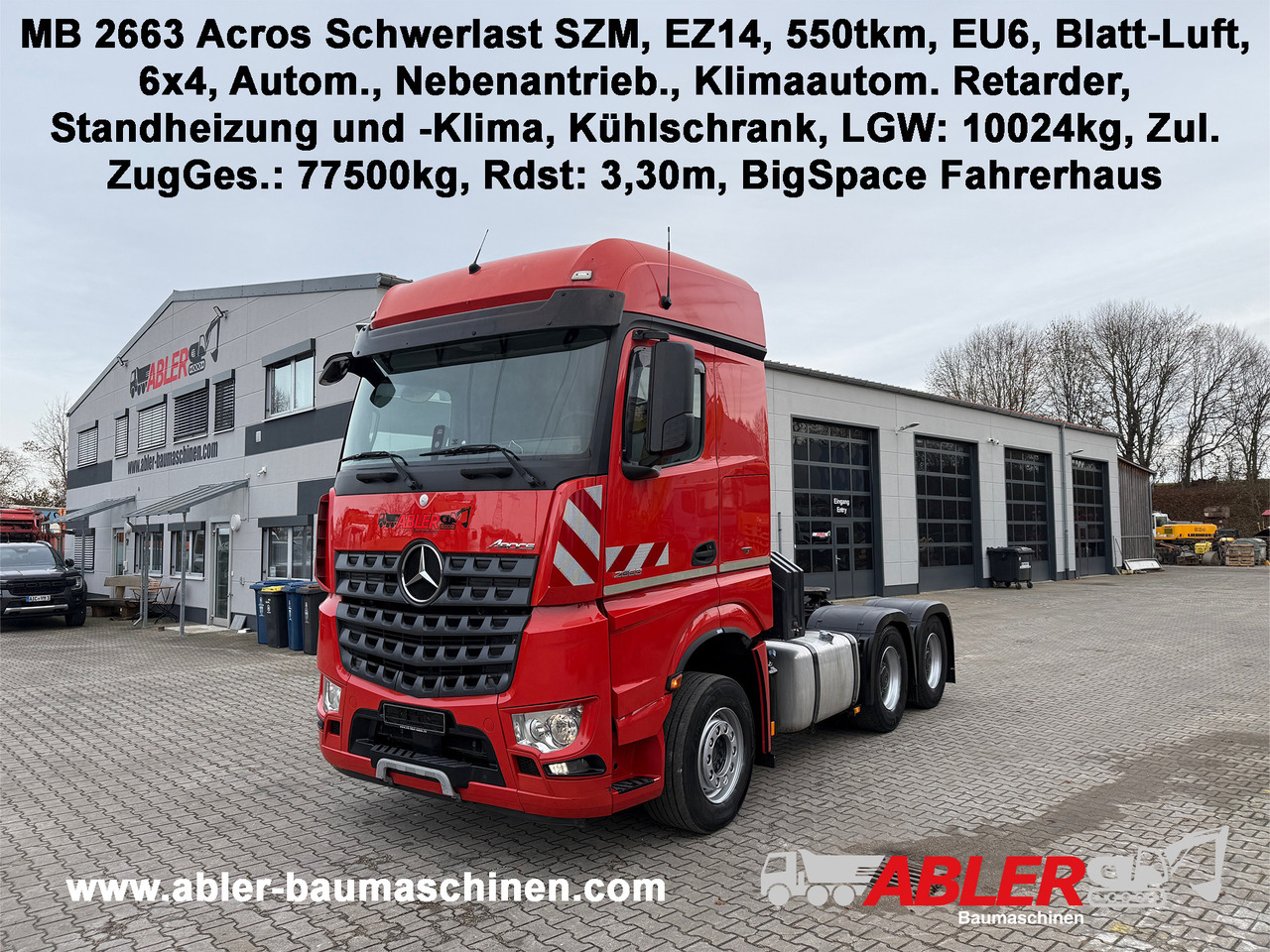 Mercedes-Benz 2663 Arocs Schwerlast SZM VOLL - Gjysmë-kamion: foto 1 Mercedes-Benz 2663 Arocs Schwerlast SZM VOLL - Gjysmë-kamion: foto 1