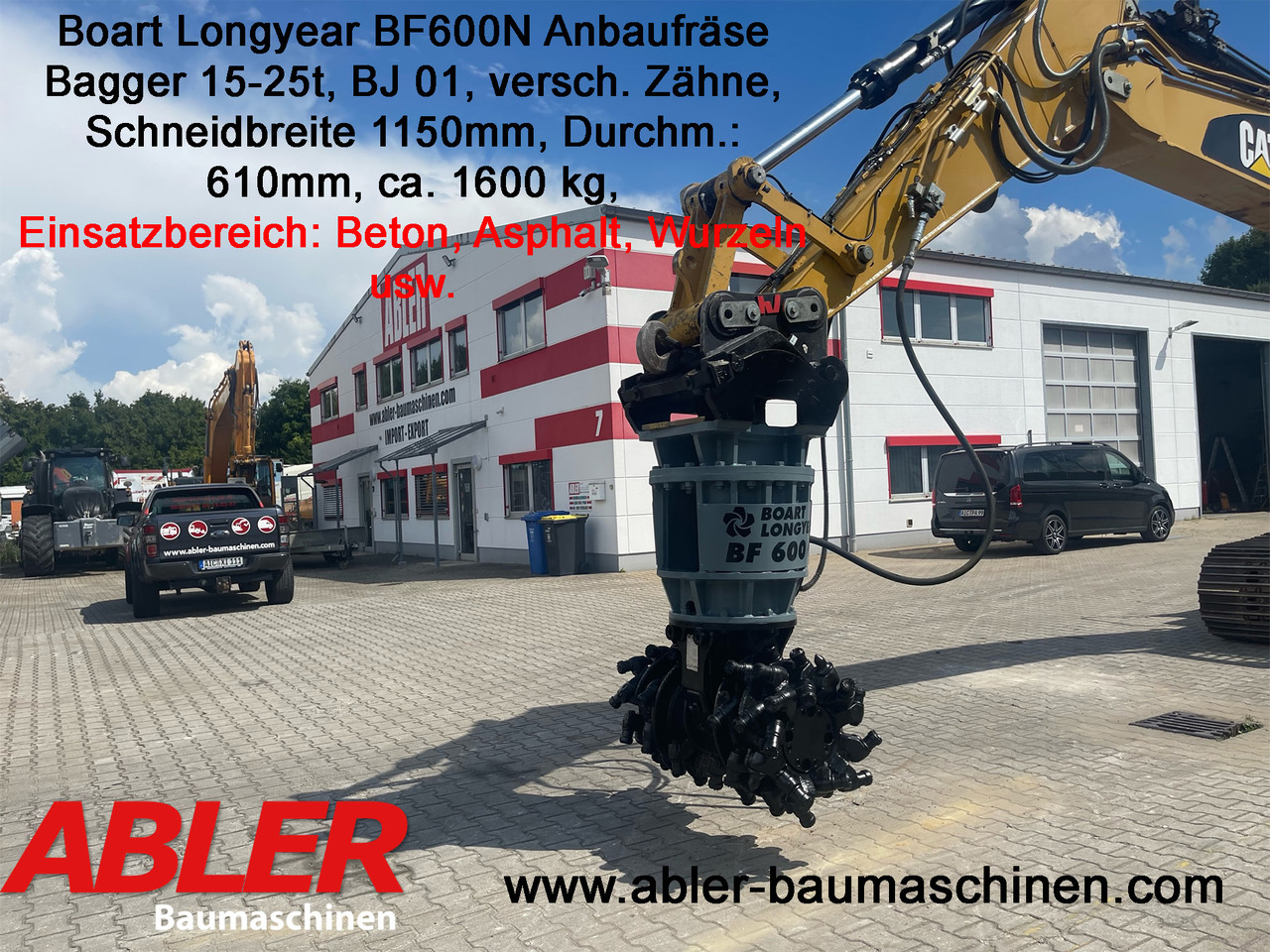 Kokë për Makineri ndërtimi Boart Longyear BF 600N Anbaufräse für Bagger: foto 1