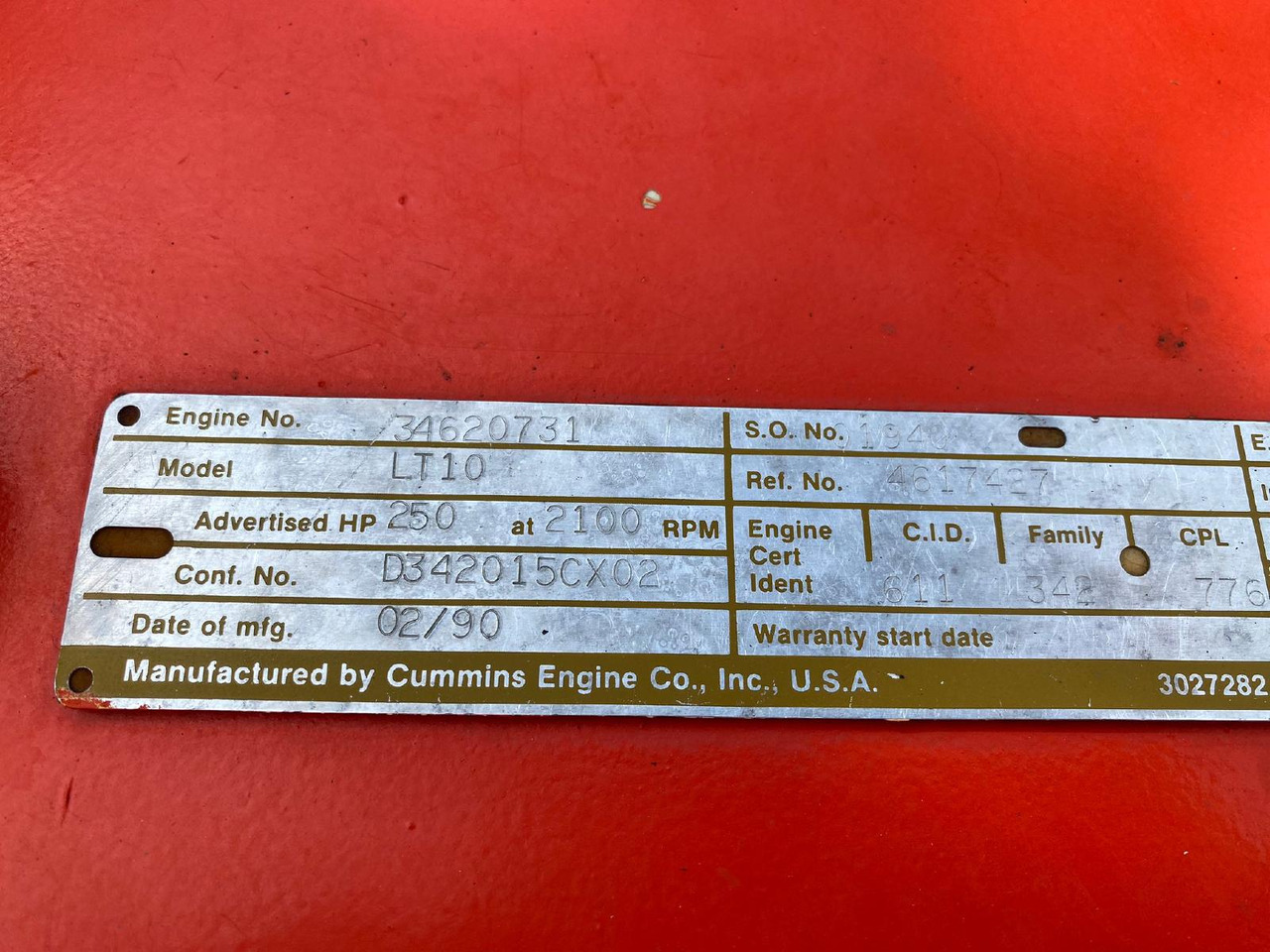 Motori për Makineri ndërtimi Cummins LT 10 aus O&K L45: foto 9 Motori për Makineri ndërtimi Cummins LT 10 aus O&K L45: foto 9