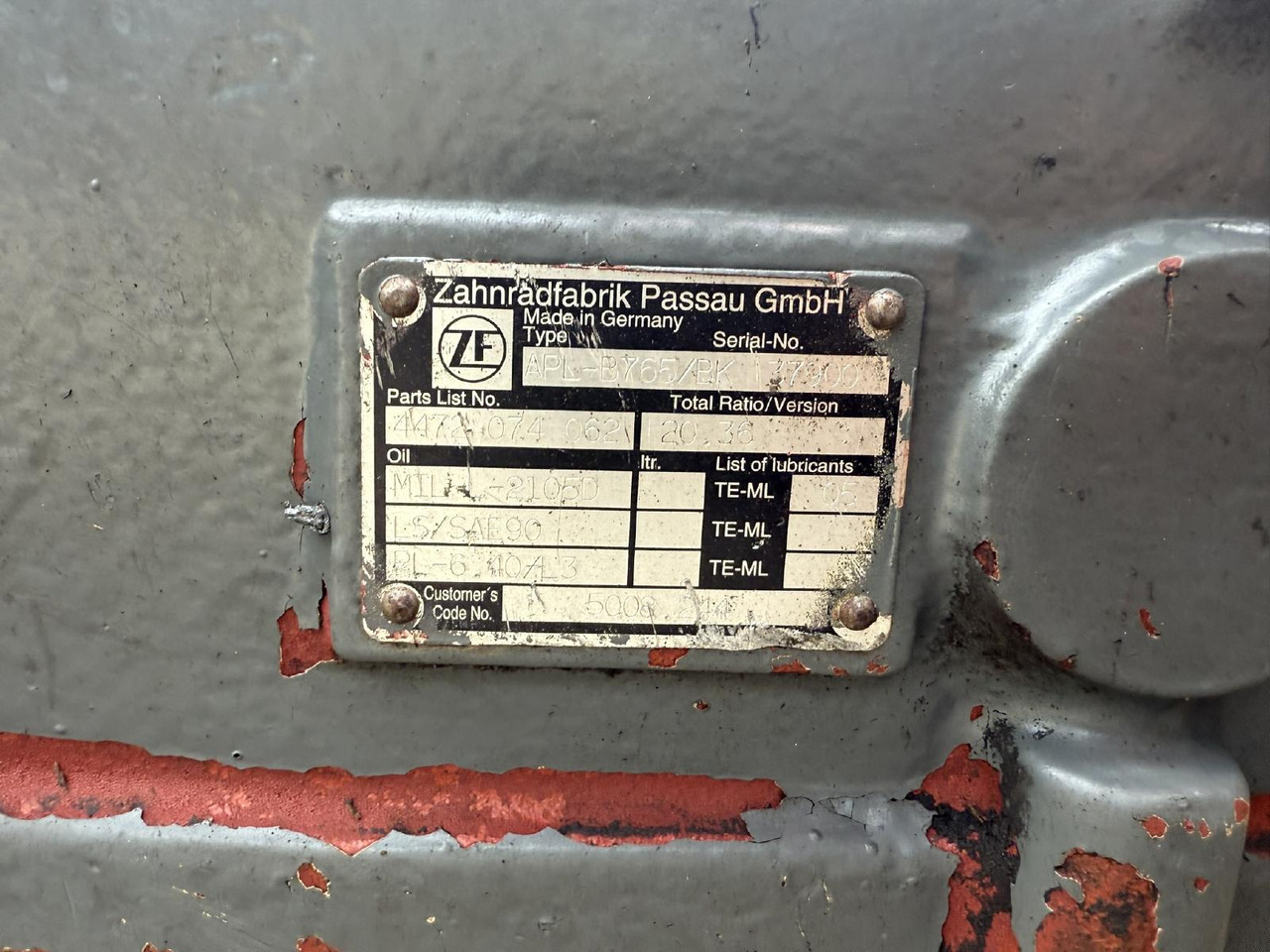 Liebherr ZF AP L B 765 aus LH 904 LIT - Bosht dhe pjesë këmbimi për Makineri ndërtimi: foto 3 Liebherr ZF AP L B 765 aus LH 904 LIT - Bosht dhe pjesë këmbimi për Makineri ndërtimi: foto 3