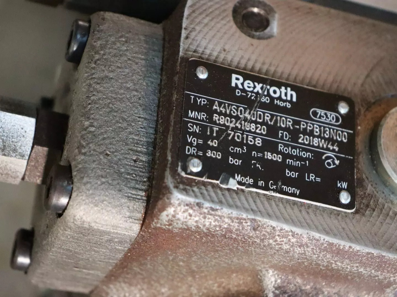 REXROTH A4VSO40DR/10R-PPB13N00 - Motori hidraulik për Pajisje për trajtimin e materialeve: foto 5 REXROTH A4VSO40DR/10R-PPB13N00 - Motori hidraulik për Pajisje për trajtimin e materialeve: foto 5