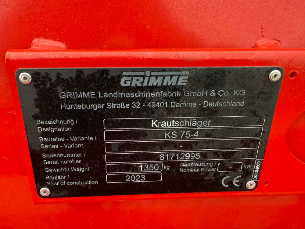 Grimme KS 75-4 - Makinë korrëse: foto 2 Grimme KS 75-4 - Makinë korrëse: foto 2