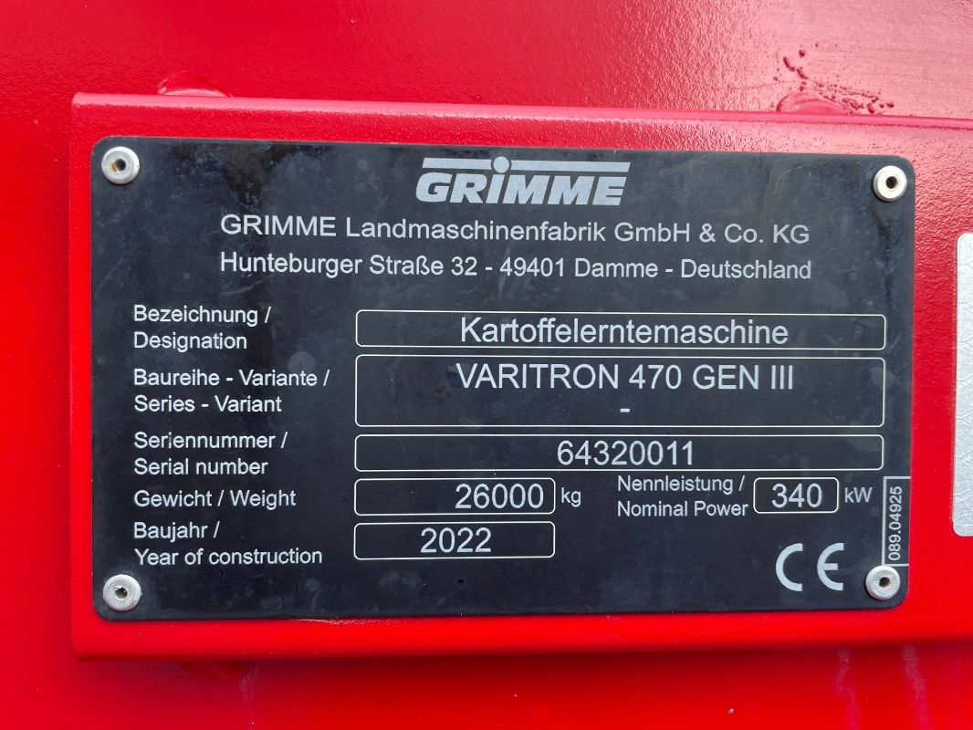 Makinë korrëse Grimme VARITRON 470 MS GEN III: foto 8
