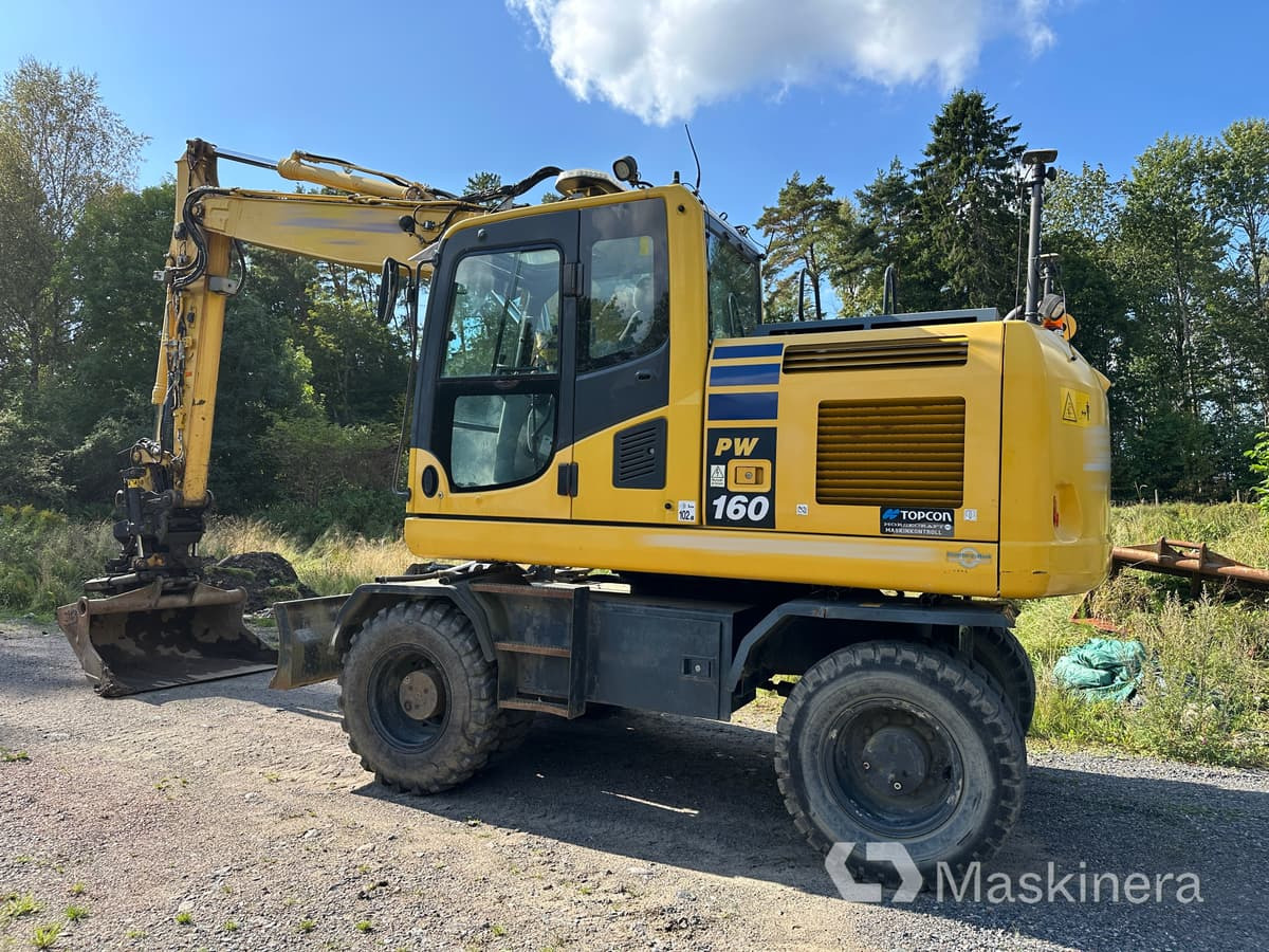 Hjulgrävare Komatsu PW160-10 med 3D maskinstyrning - Ekskavator me zinxhirë: foto 3 Hjulgrävare Komatsu PW160-10 med 3D maskinstyrning - Ekskavator me zinxhirë: foto 3