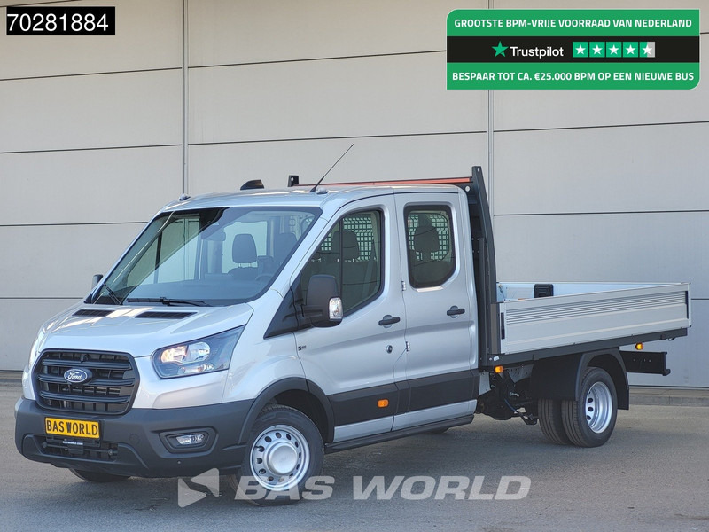 Ford Transit 170pk Automaat Dubbel Cabine 3500kg Trekhaak Open Laadbak Pritsche SYNC4 scherm CarPlay Camera Airco Trekhaak Cruise control - Kamioncine me karroceri: foto 1 Ford Transit 170pk Automaat Dubbel Cabine 3500kg Trekhaak Open Laadbak Pritsche SYNC4 scherm CarPlay Camera Airco Trekhaak Cruise control - Kamioncine me karroceri: foto 1