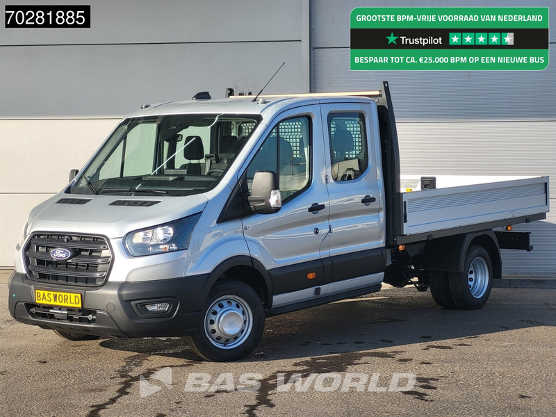 Ford Transit 170pk Automaat Dubbel Cabine 3500kg Trekhaak Open Laadbak Pritsche SYNC4 scherm CarPlay Camera Pickup Airco Trekhaak Cruise cont - Kamioncine me karroceri: foto 1 Ford Transit 170pk Automaat Dubbel Cabine 3500kg Trekhaak Open Laadbak Pritsche SYNC4 scherm CarPlay Camera Pickup Airco Trekhaak Cruise cont - Kamioncine me karroceri: foto 1