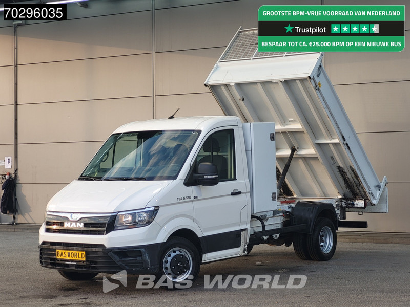 MAN TGE 5.120 Kipper met Kist Dubbellucht 3,5t Trekhaak Navi Airco Cruise Camera Euro6 Kieper Tipper Benne Airco Trekhaak Cruise control - Kamioncine vetëshkarkuese: foto 1 MAN TGE 5.120 Kipper met Kist Dubbellucht 3,5t Trekhaak Navi Airco Cruise Camera Euro6 Kieper Tipper Benne Airco Trekhaak Cruise control - Kamioncine vetëshkarkuese: foto 1