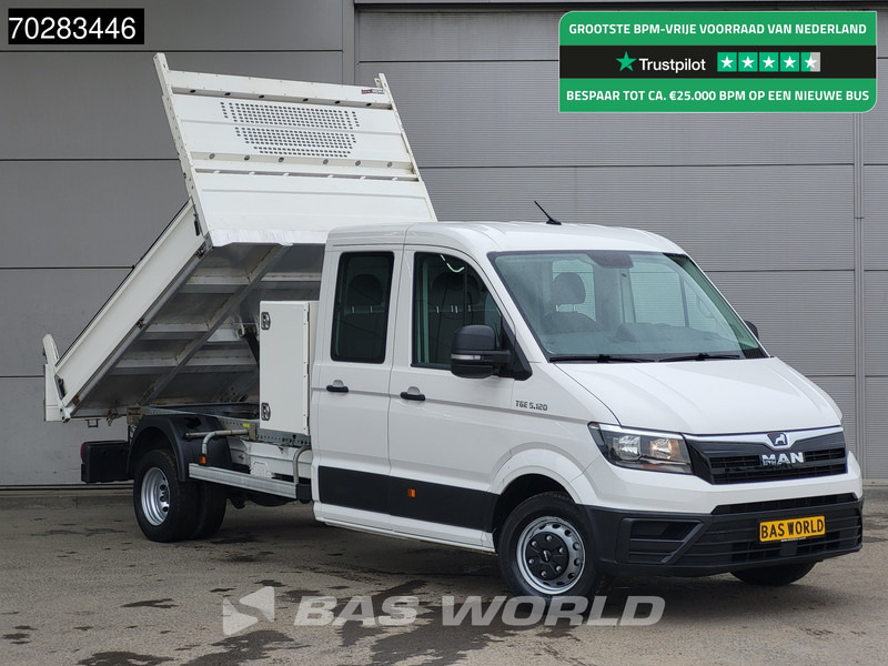 MAN TGE 5.120 Open Laadbak met Kist Dubbel Cabine Dubbellucht 3,5t Trekhaak Navi Airco Cruise Euro6 Pritsche Open Box Pickup Airco Dubbel cabi - Kamioncine me karroceri: foto 1 MAN TGE 5.120 Open Laadbak met Kist Dubbel Cabine Dubbellucht 3,5t Trekhaak Navi Airco Cruise Euro6 Pritsche Open Box Pickup Airco Dubbel cabi - Kamioncine me karroceri: foto 1