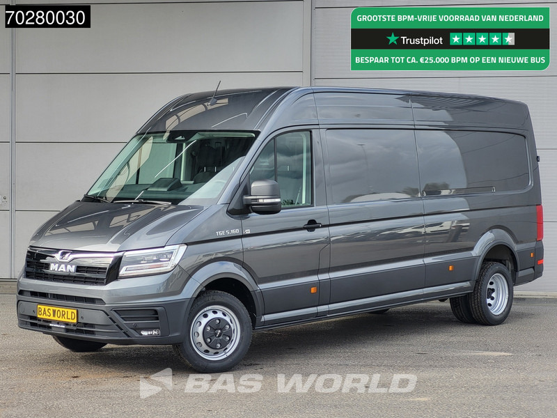 MAN TGE 5.160 Uniek! Dubbellucht Automaat 2025-model L4H3 ACC LED Navi Airco Camera Parkeersensoren CarPlay Euro6 L3H2 15m3 Airco - Furgon: foto 1 MAN TGE 5.160 Uniek! Dubbellucht Automaat 2025-model L4H3 ACC LED Navi Airco Camera Parkeersensoren CarPlay Euro6 L3H2 15m3 Airco - Furgon: foto 1