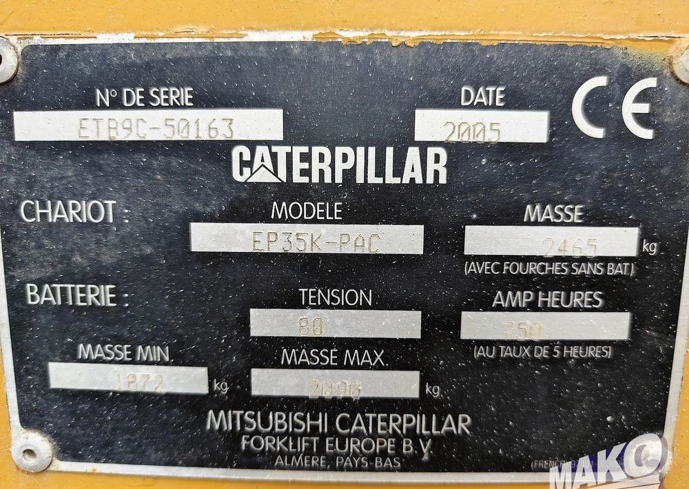 Pirun elektrik Caterpillar EP35K-PAC: foto 8 Pirun elektrik Caterpillar EP35K-PAC: foto 8