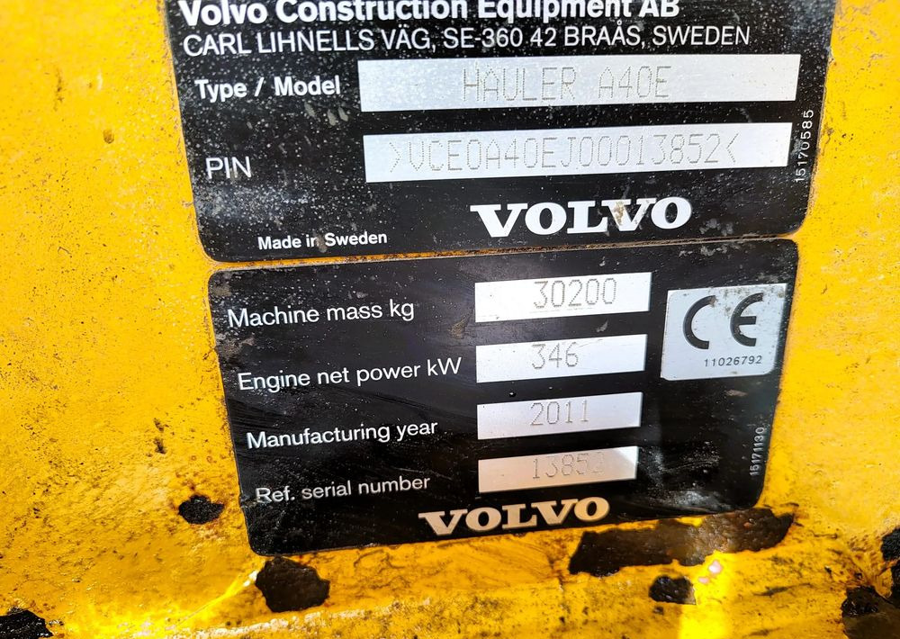 Volvo A40E - Shkarkues: foto 5 Volvo A40E - Shkarkues: foto 5