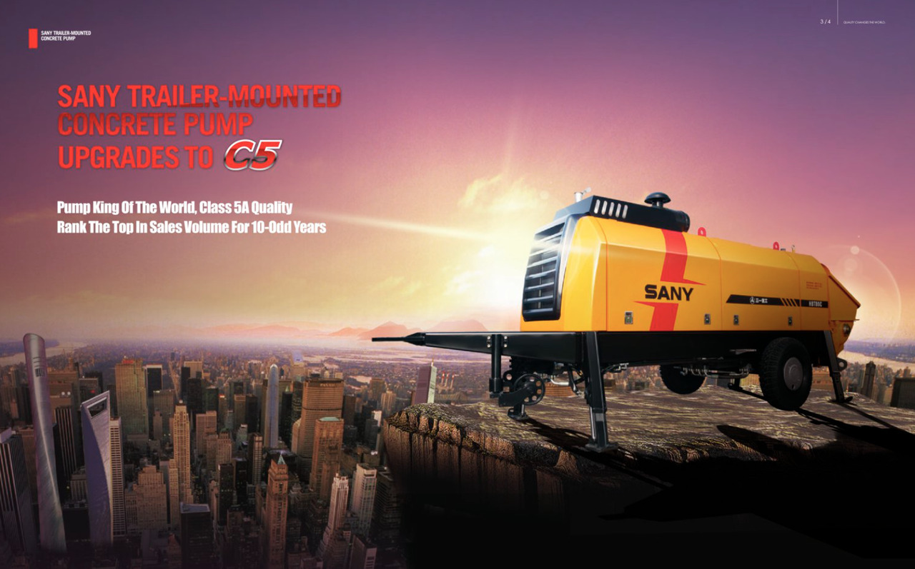 SANY 【ACHIEVE】TOP CONDITION!!! demo new low hours Sany Concrete Trailer Pump 2015 HBT6016C-5D - Pompë stacionare betoni: foto 5 SANY 【ACHIEVE】TOP CONDITION!!! demo new low hours Sany Concrete Trailer Pump 2015 HBT6016C-5D - Pompë stacionare betoni: foto 5