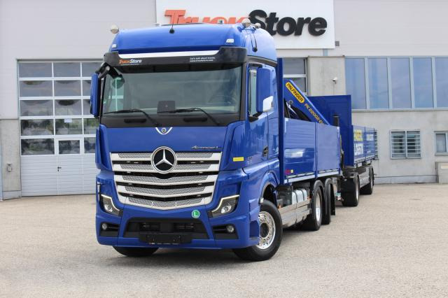 Kamion me karroceri të hapur, Kamion me vinç Mercedes-Benz Actros 2551LL PK22002: foto 1