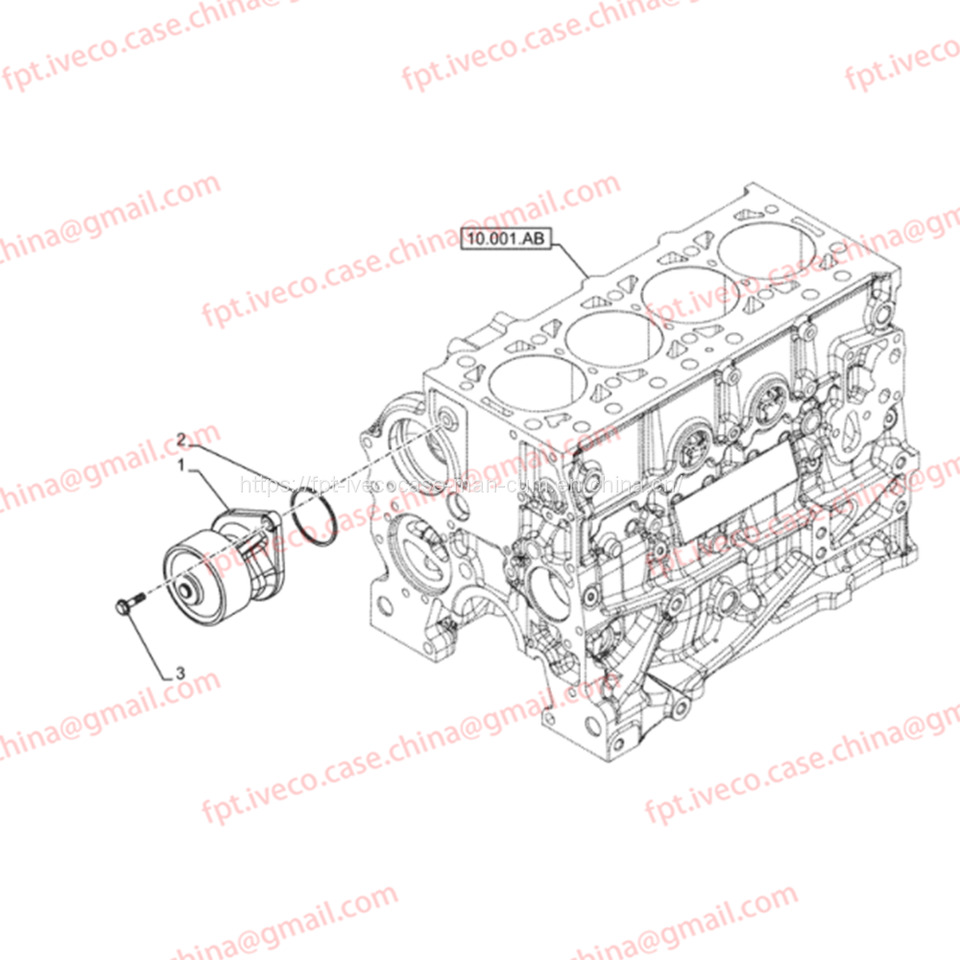 FPT IVECO CASE Cursor9 Euro 6 F2CFE612 A/B/D F2CFE614A*B041/F2CGE614F*V004 5802431166 WATER PUMP 504029280 5801702443 5801919543 5801931312 - Pompë ftohëse: foto 3 FPT IVECO CASE Cursor9 Euro 6 F2CFE612 A/B/D F2CFE614A*B041/F2CGE614F*V004 5802431166 WATER PUMP 504029280 5801702443 5801919543 5801931312 - Pompë ftohëse: foto 3
