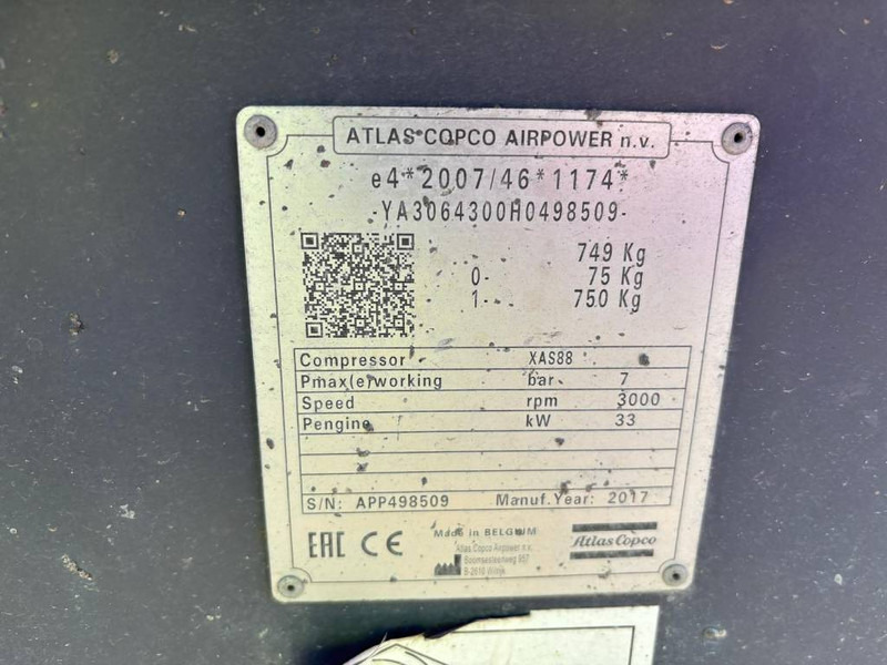 Atlas-Copco XAS 88 - Kompresor ajri: foto 5 Atlas-Copco XAS 88 - Kompresor ajri: foto 5