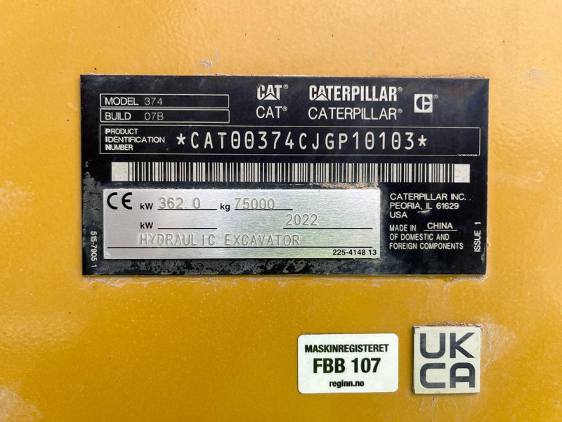 Cat 374-07B - Ekskavator me zinxhirë: foto 5 Cat 374-07B - Ekskavator me zinxhirë: foto 5