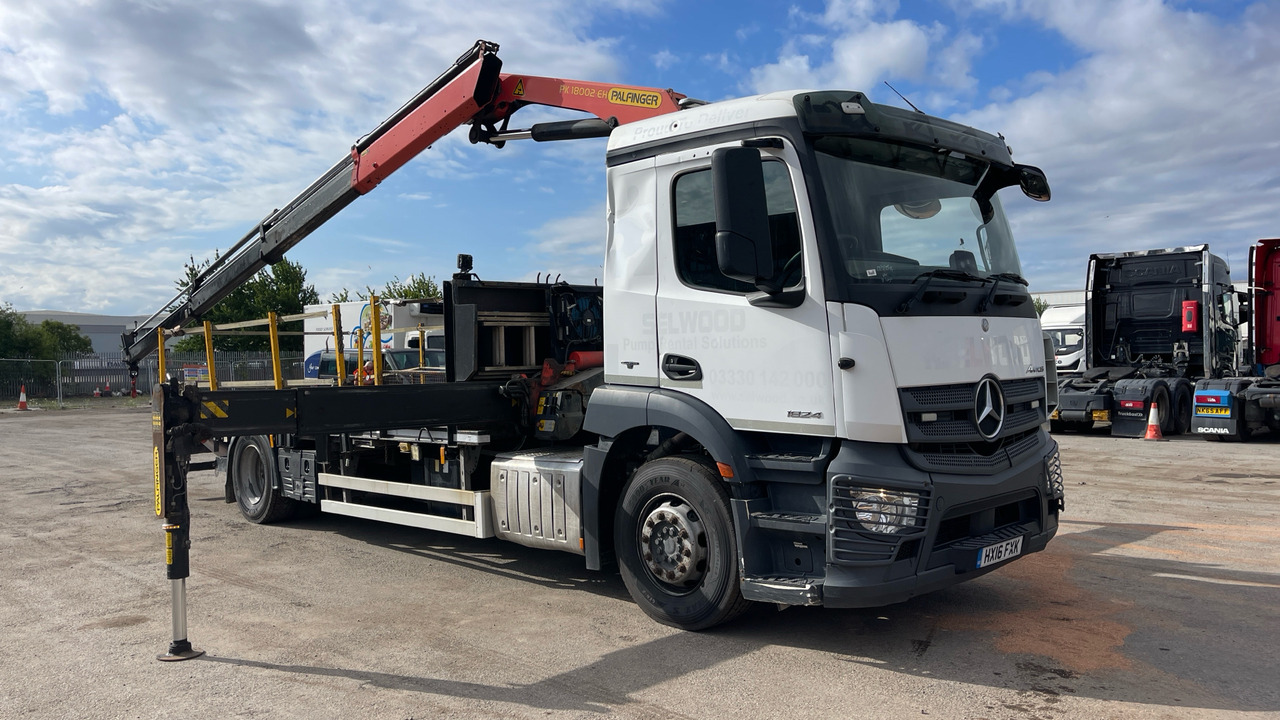 Mercedes-Benz Antos 1824 - Kamion me karroceri të hapur, Kamion me vinç: foto 1 Mercedes-Benz Antos 1824 - Kamion me karroceri të hapur, Kamion me vinç: foto 1