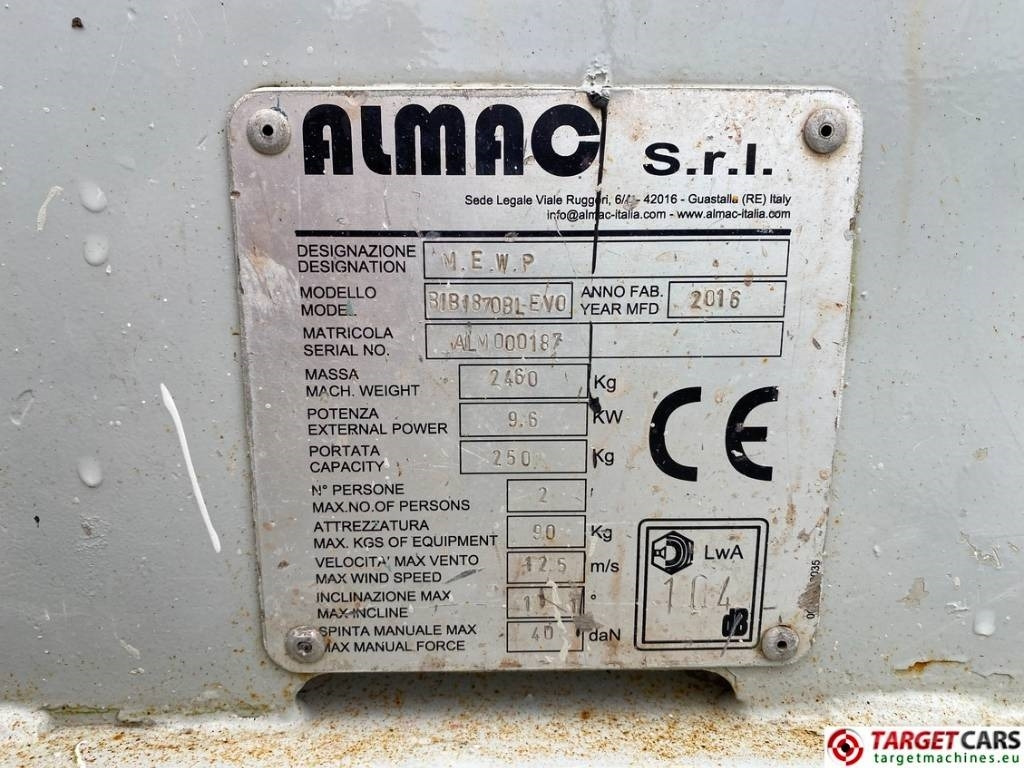 Lizingu i Almac Bibi 870-BL EVO Tracked Scissor Work Lift 790cm Almac Bibi 870-BL EVO Tracked Scissor Work Lift 790cm: foto 12 Lizingu i Almac Bibi 870-BL EVO Tracked Scissor Work Lift 790cm Almac Bibi 870-BL EVO Tracked Scissor Work Lift 790cm: foto 12