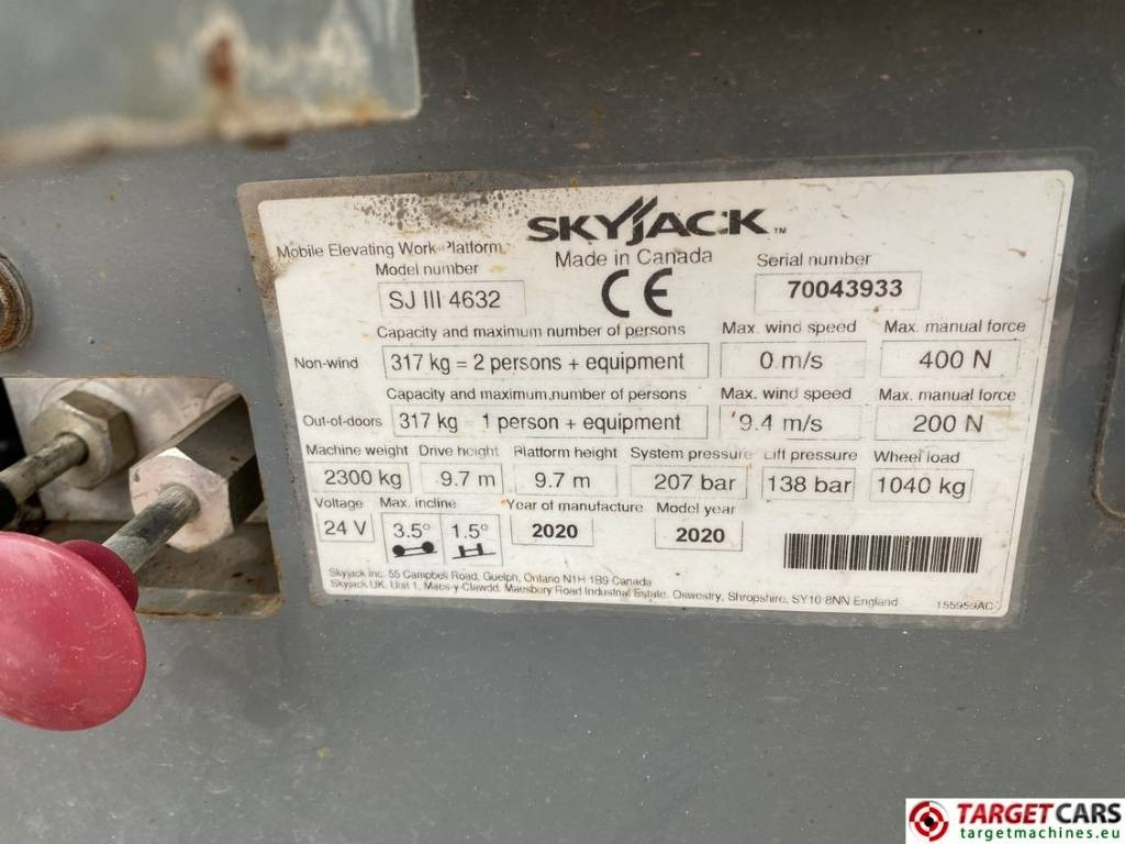 Ngritës gërshërë SkyJack SJIII-4632 Electric 4632 Scissor Work Lift 1170cm: foto 10