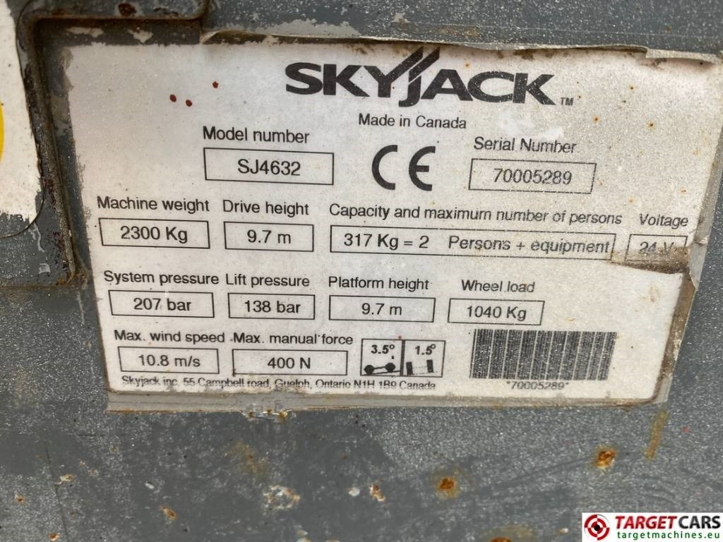 Ngritës gërshërë SkyJack SJIII-4632 Electric 4632 Scissor Work Lift 1170cm: foto 10
