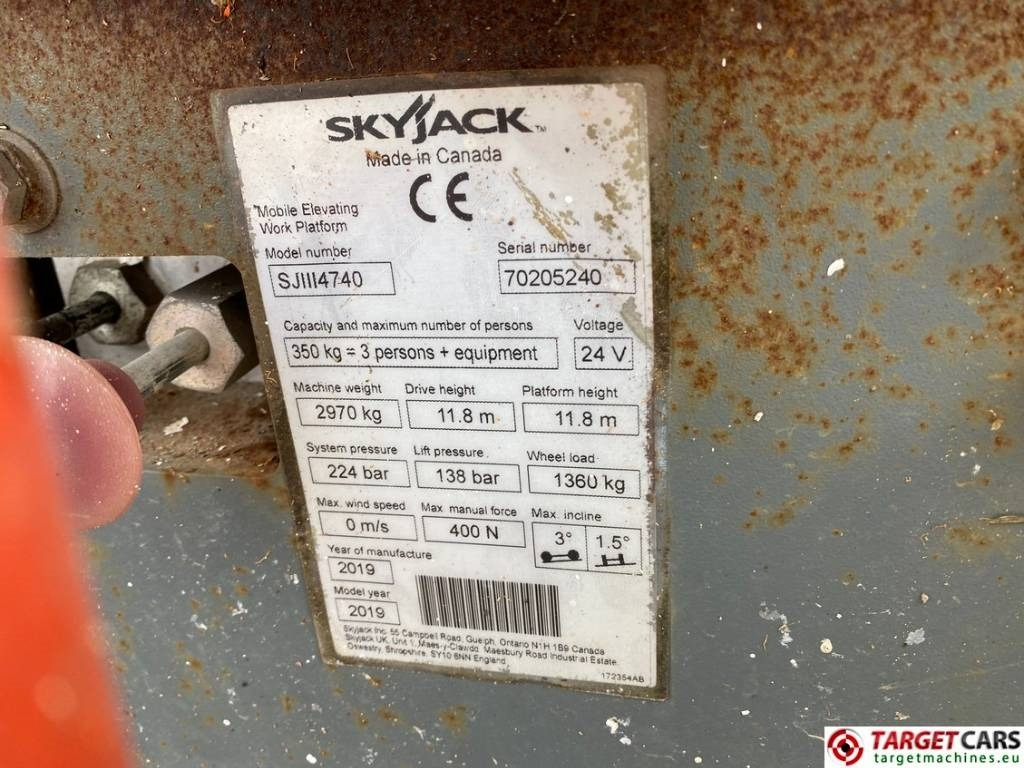 Ngritës gërshërë SkyJack SJIII-4740 Electric 4740 Scissor Work Lift 1380cm: foto 10 Ngritës gërshërë SkyJack SJIII-4740 Electric 4740 Scissor Work Lift 1380cm: foto 10