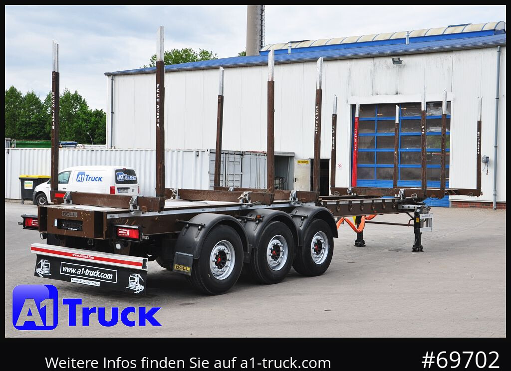 Gjysem rimorkio për transport druri DOLL H3L-14XL Holz Tele, Lenkachse 280 tkm.: foto 9