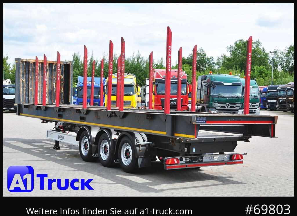 Gjysem rimorkio për transport druri FLIEGL SDS01, Langholz, Containeraufbau, Liftachse,: foto 11