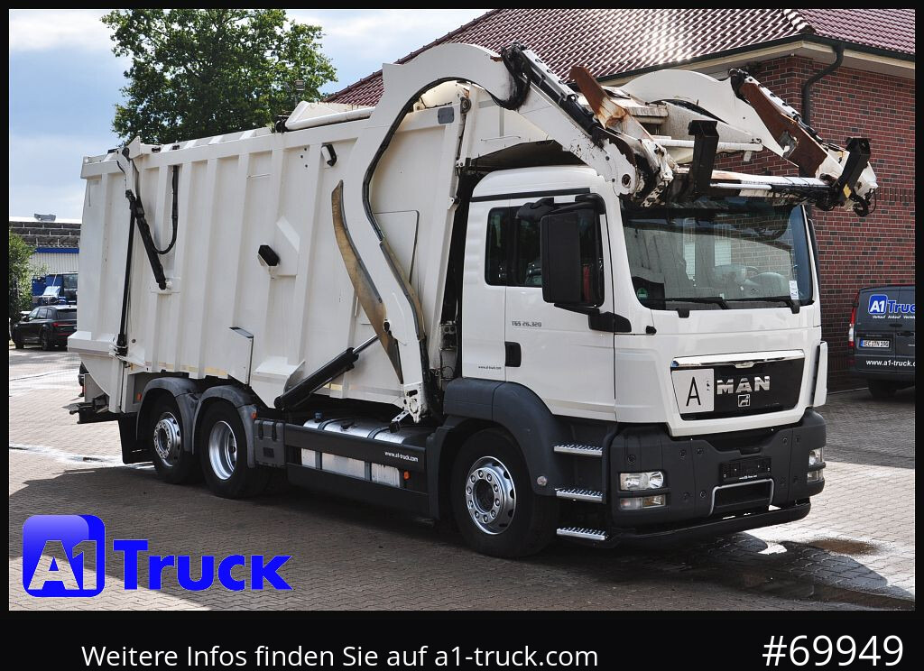 MAN TGS 26.320, Faun 533 Frontlader, Überkopflader Müllwagen, - Kamion mbeturinash: foto 1 MAN TGS 26.320, Faun 533 Frontlader, Überkopflader Müllwagen, - Kamion mbeturinash: foto 1