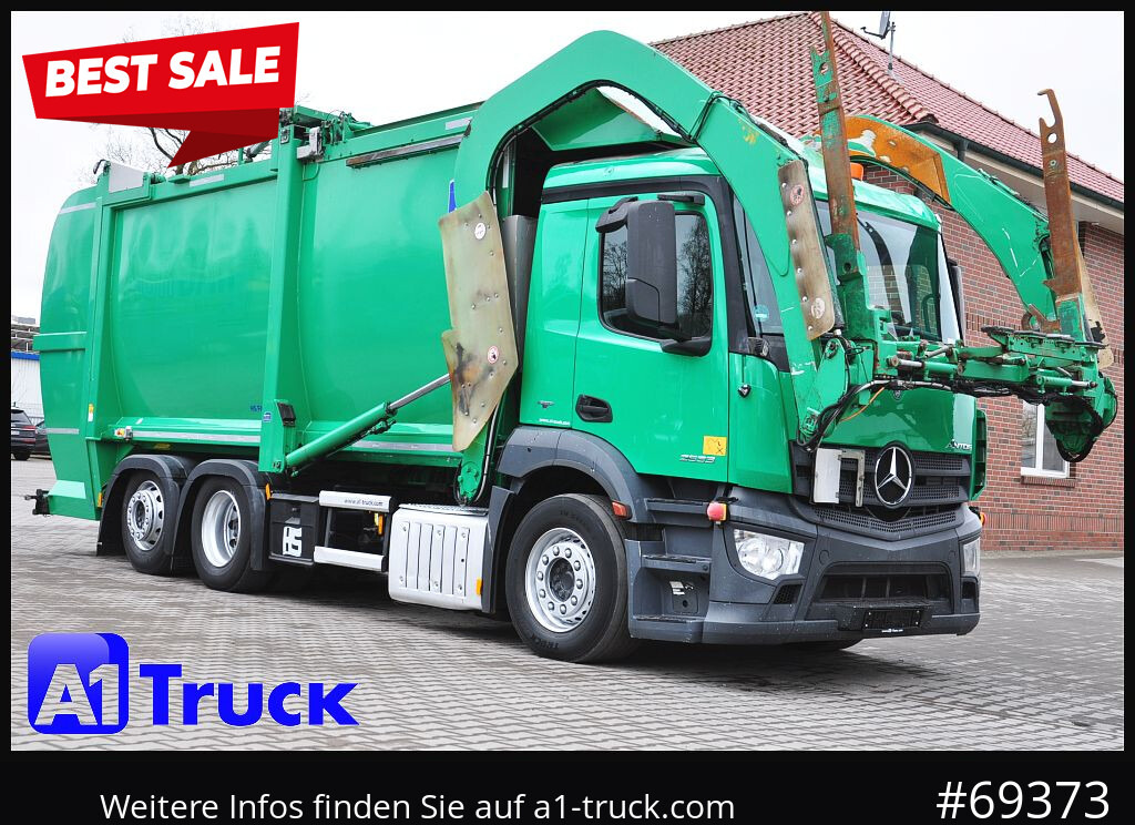 MERCEDES-BENZ Antos 2533, HS Millenium XXL37 Überkopflader, - Kamion mbeturinash: foto 1 MERCEDES-BENZ Antos 2533, HS Millenium XXL37 Überkopflader, - Kamion mbeturinash: foto 1