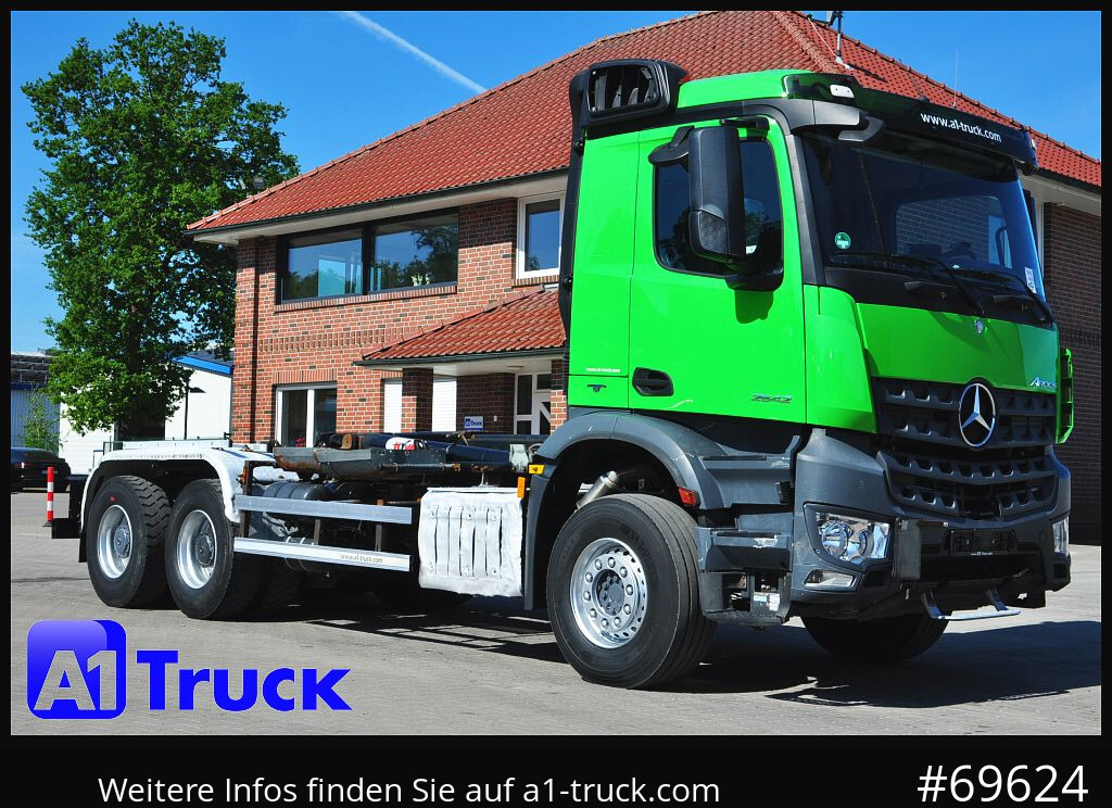 MERCEDES-BENZ Arocs 2542, Abrollkipper, 6x4, HYVA, - Kamion vetëngarkues: foto 1 MERCEDES-BENZ Arocs 2542, Abrollkipper, 6x4, HYVA, - Kamion vetëngarkues: foto 1