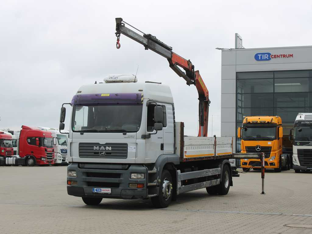 MAN TGA 18.430, EURO 4, RETARDER, INDEPENDENT AIR CONDITIONING, PALFINGER PK10500A - Kamion me karroceri të hapur, Kamion me vinç: foto 1 MAN TGA 18.430, EURO 4, RETARDER, INDEPENDENT AIR CONDITIONING, PALFINGER PK10500A - Kamion me karroceri të hapur, Kamion me vinç: foto 1