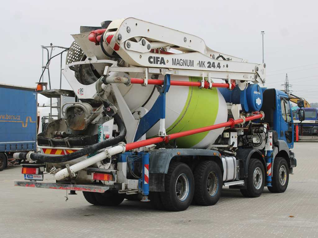 Renault KERAX 420, EURO 3, 7m3, 8X4, CIFA MAGNUM MK 24.4 CONCRETE PUMP - Autobetoniere pompë betoni: foto 4 Renault KERAX 420, EURO 3, 7m3, 8X4, CIFA MAGNUM MK 24.4 CONCRETE PUMP - Autobetoniere pompë betoni: foto 4