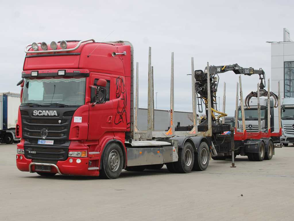 Scania R 480, HYDRAULIC ARM LHO L120Z(78), 6X4 - Kamion për transport druri, Kamion me vinç: foto 1 Scania R 480, HYDRAULIC ARM LHO L120Z(78), 6X4 - Kamion për transport druri, Kamion me vinç: foto 1