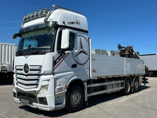 Mercedes-Benz Actros 2545 L 6x2, Retarder, Pritsche, Hiab XS 166 D-4 PRO, E5 - Kamion me karroceri të hapur, Kamion me vinç: foto 1 Mercedes-Benz Actros 2545 L 6x2, Retarder, Pritsche, Hiab XS 166 D-4 PRO, E5 - Kamion me karroceri të hapur, Kamion me vinç: foto 1