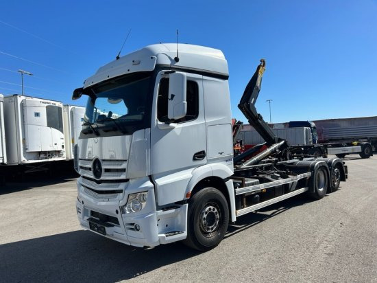 Mercedes-Benz Actros 2545L 6x2 Hyva Abroller, E6 ,Retarder, Lenk-Liftachse, - Kamion vetëngarkues: foto 1 Mercedes-Benz Actros 2545L 6x2 Hyva Abroller, E6 ,Retarder, Lenk-Liftachse, - Kamion vetëngarkues: foto 1