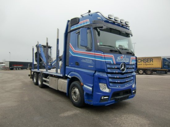 Mercedes-Benz Actros 2653 6x4 Holz Palfinger Kabinenkran - Kamion për transport druri, Kamion me vinç: foto 3 Mercedes-Benz Actros 2653 6x4 Holz Palfinger Kabinenkran - Kamion për transport druri, Kamion me vinç: foto 3