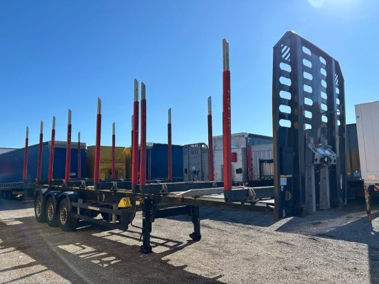 Schwarzmüller Holzauflieger, 8 Rungenpaare, SAF-Achsen, Liftachse - Gjysem rimorkio për transport druri: foto 3 Schwarzmüller Holzauflieger, 8 Rungenpaare, SAF-Achsen, Liftachse - Gjysem rimorkio për transport druri: foto 3
