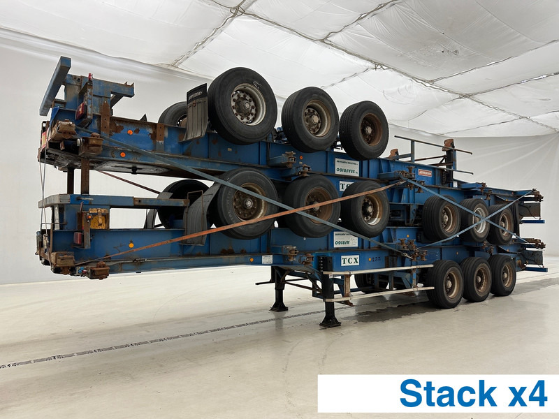 Fruehauf Stack 4 x Skelet 2 x 20-40 ft* - Transportjer kontejnerësh/ Gjysmë rimorkio me karroceri të çmontueshme: foto 1 Fruehauf Stack 4 x Skelet 2 x 20-40 ft* - Transportjer kontejnerësh/ Gjysmë rimorkio me karroceri të çmontueshme: foto 1