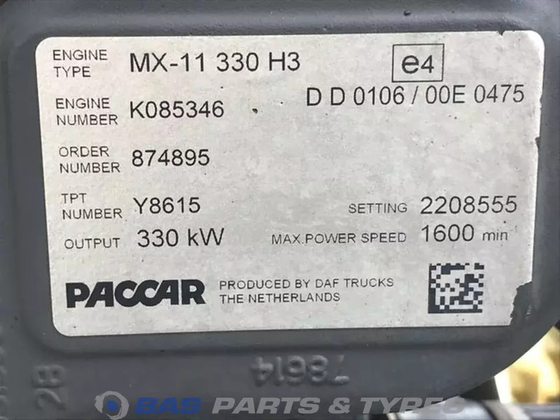 DAF CF Euro 6 Motor DAF MX11 330 H3 2184945R - Motori për Kamioni: foto 5 DAF CF Euro 6 Motor DAF MX11 330 H3 2184945R - Motori për Kamioni: foto 5