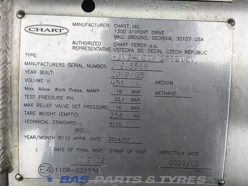 Scania LNG tank Scania 406 Liter 1776103 - Serbatori i karburantit për Kamioni: foto 5 Scania LNG tank Scania 406 Liter 1776103 - Serbatori i karburantit për Kamioni: foto 5
